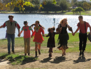 Present day cast at the Lake