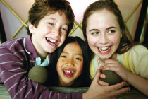Russell Lyons, Briane Tju and Lizzi Jones, the original lighthouse kids